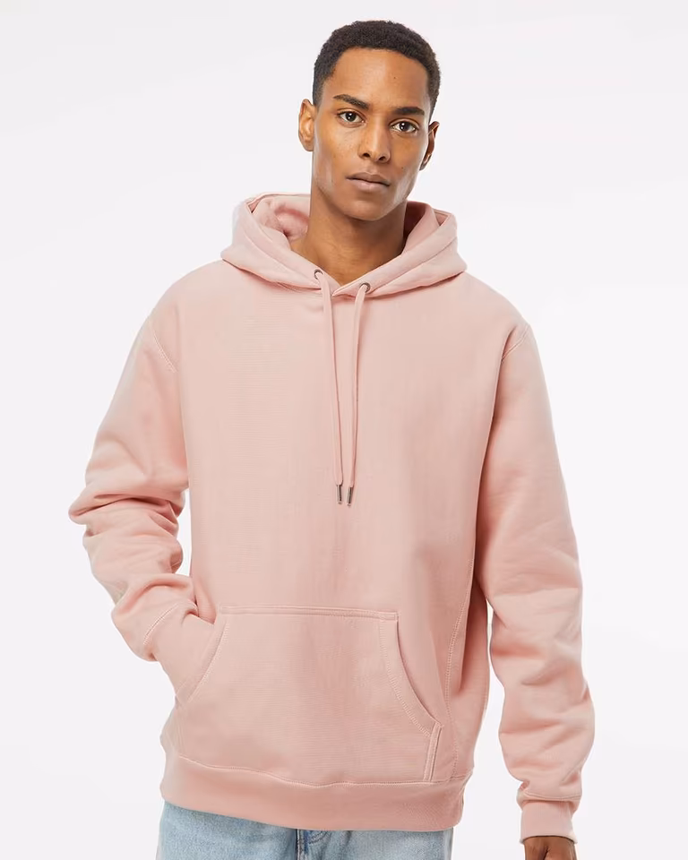Unisex Legend Premium Heavyweight Cross-Grain Hooded Sweatshirt — Dusty Pink