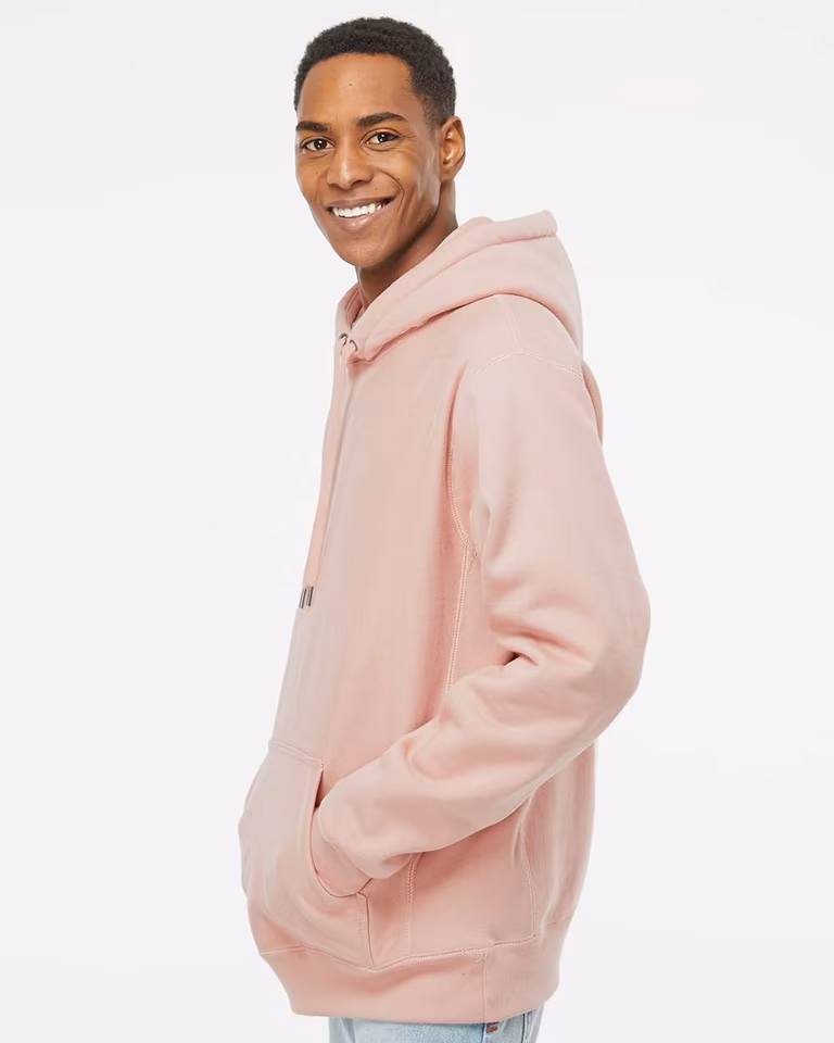 Unisex Legend Premium Heavyweight Cross-Grain Hooded Sweatshirt — Dusty Pink