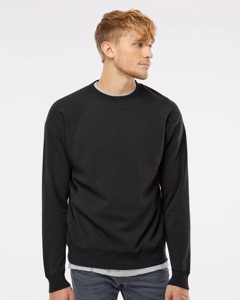 Unisex Special Blend Raglan Crewneck Sweatshirt — Black