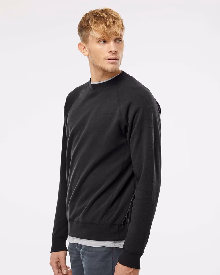 Unisex Special Blend Raglan Crewneck Sweatshirt — Black