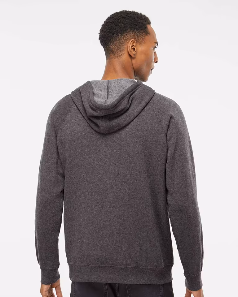 Unisex Special Blend Raglan Full-Zip Hooded Sweatshirt — Carbon