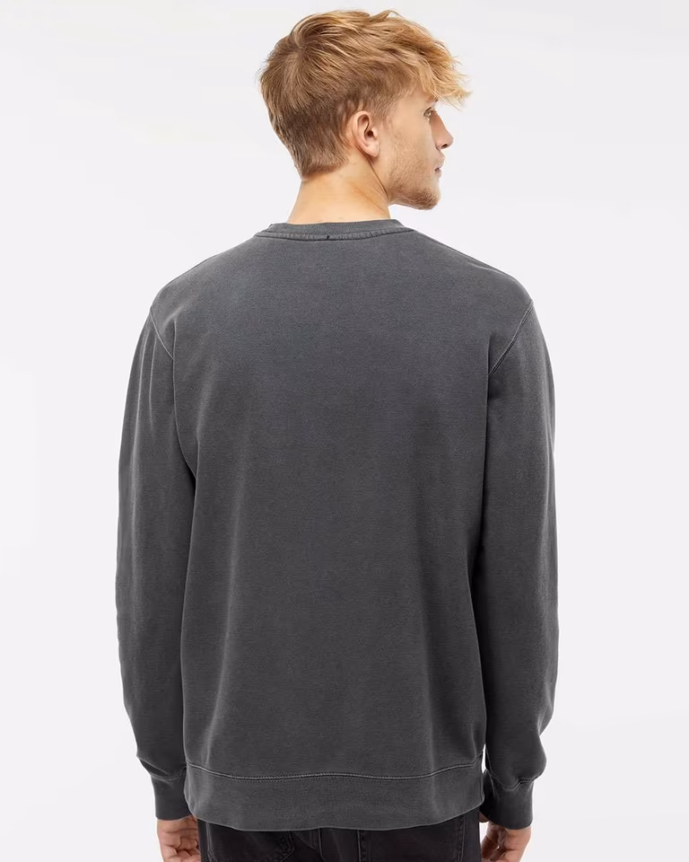 Unisex Midweight Pigment-Dyed Crewneck Sweatshirt — Pigment Black