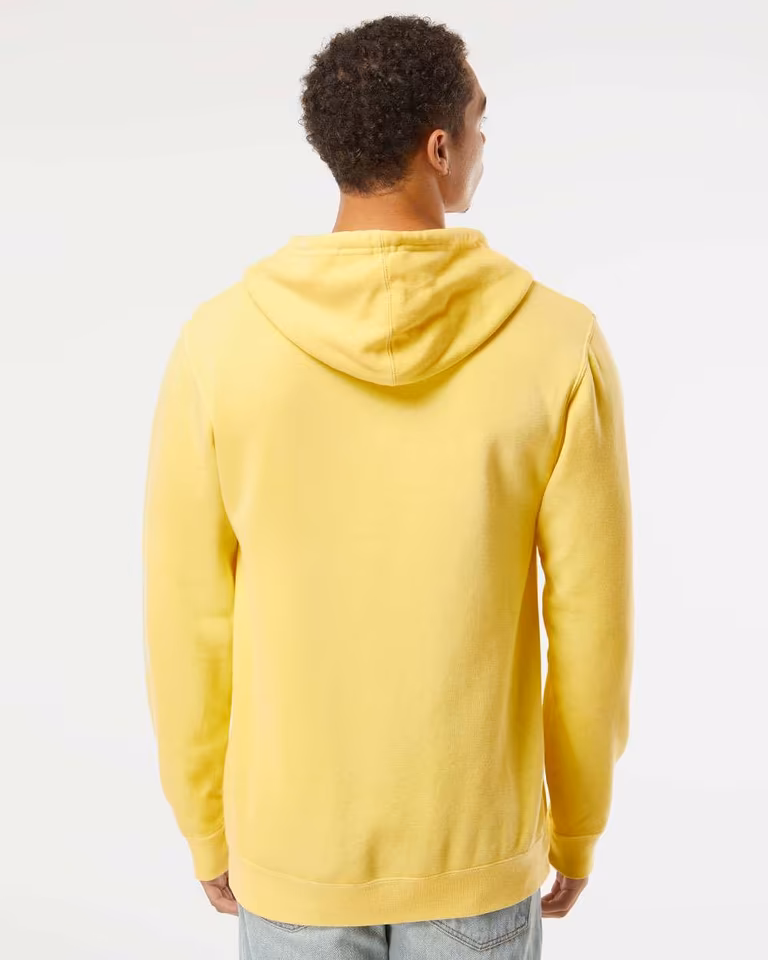 Unisex Midweight Pigment-Dyed Hooded Sweatshirt — Pigment Yellow