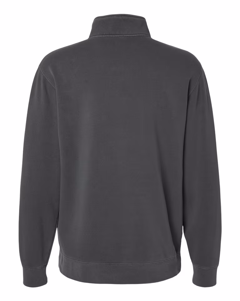 Unisex Pigment-Dyed Quarter-Zip Pullover — Pigment Black
