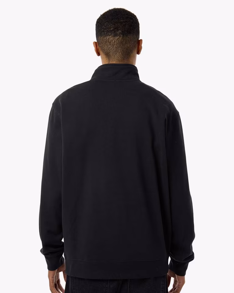 Unisex Midweight Quarter-Zip Pullover — Black