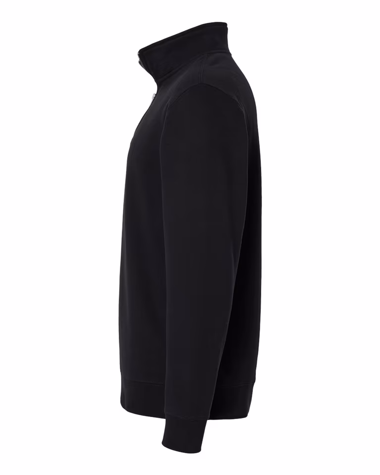 Unisex Midweight Quarter-Zip Pullover — Black
