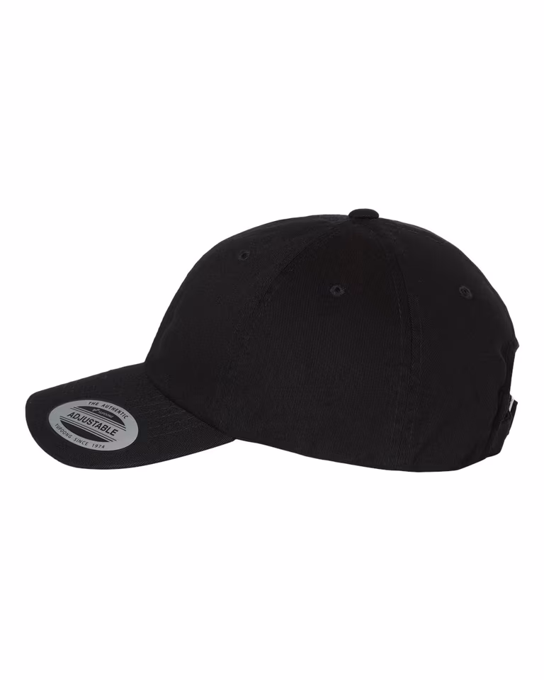 Classic Ecowash Dad Cap in Black — directside