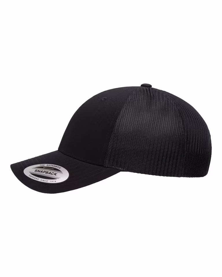 Classics Low Profile Trucker Cap in Black — directside