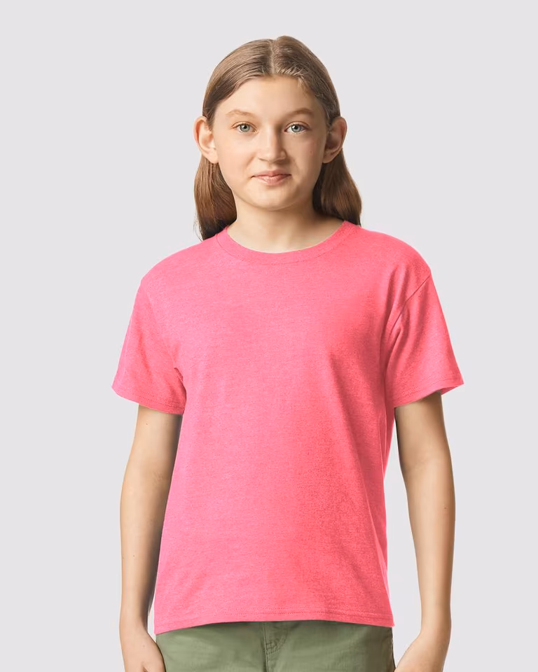 Youth Softstyle® CVC T-Shirt — Pink Lemonade Mist