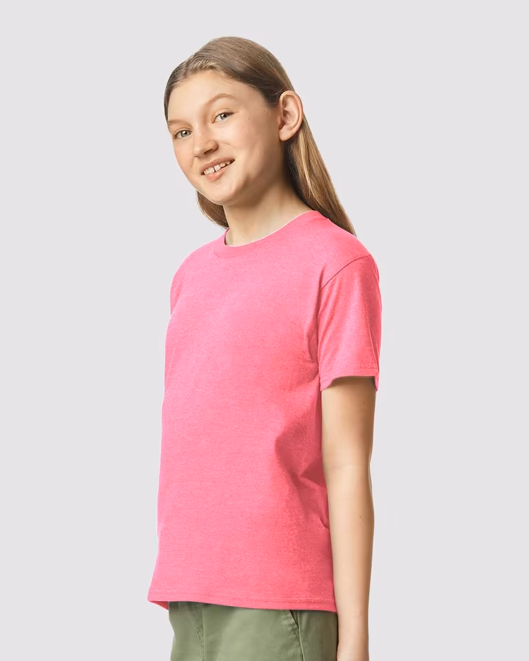 Youth Softstyle® CVC T-Shirt — Pink Lemonade Mist