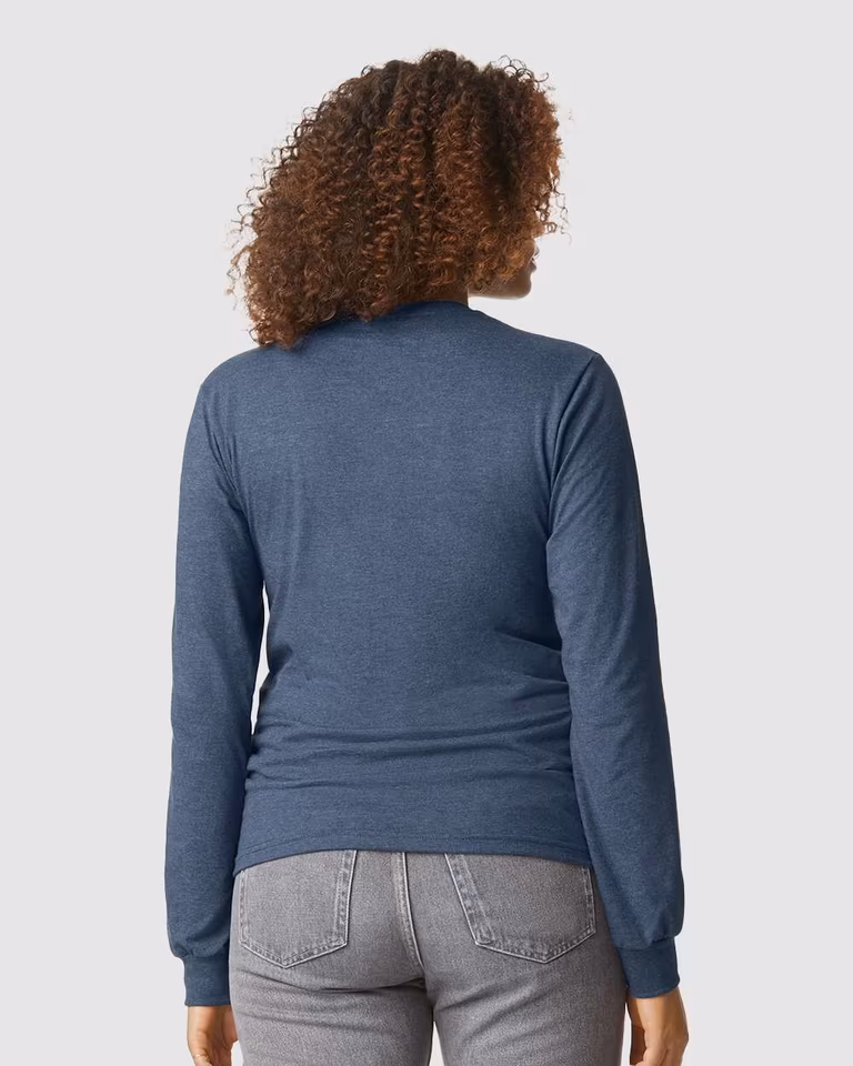 Unisex Softstyle® CVC Long Sleeve T-Shirt — Navy Mist