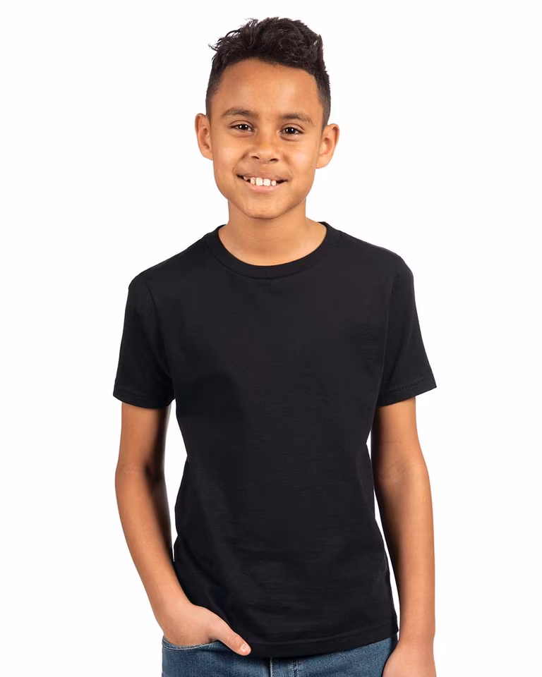 Youth Cotton T-Shirt — Black