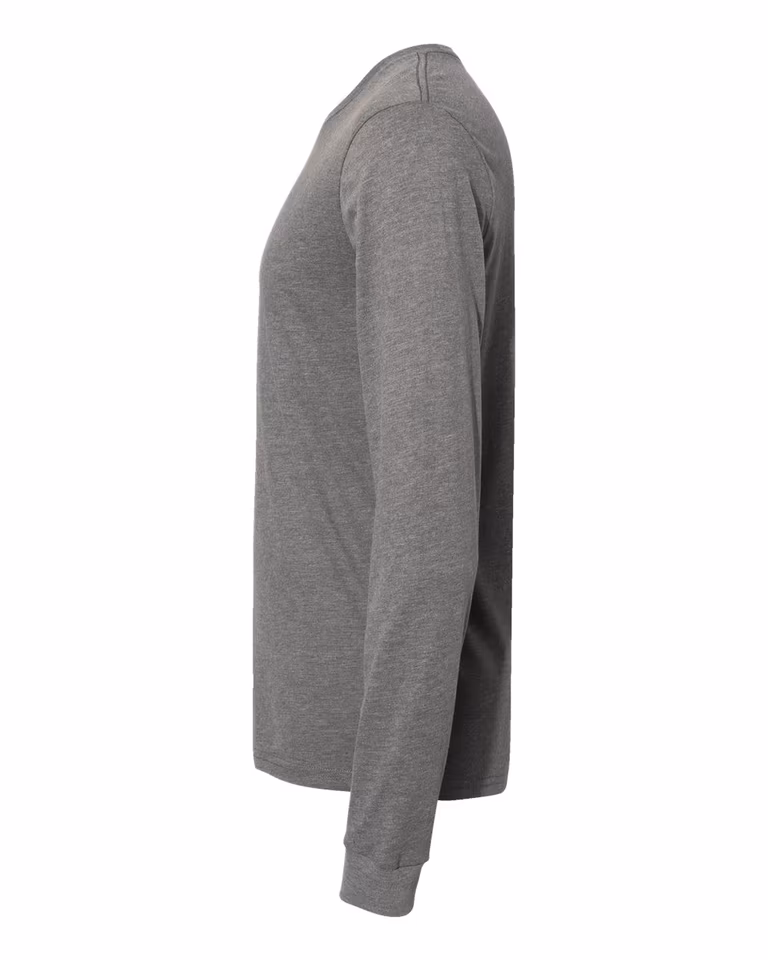 Unisex Sueded Long Sleeve T-Shirt — Dark Heather Grey