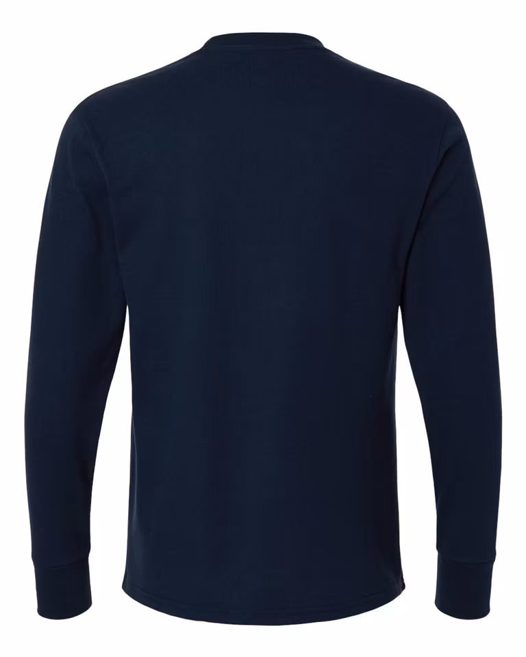 Unisex Ideal Thermal Long Sleeve T-Shirt — Midnight Navy