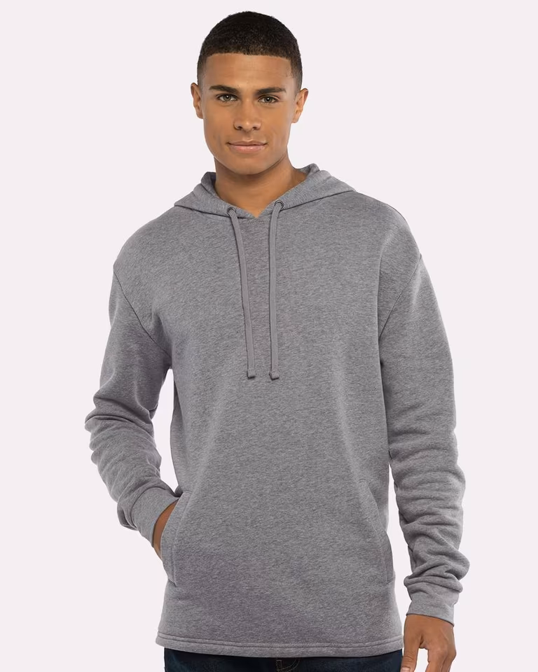 Unisex Malibu Welt Pocket Hoodie Sweatshirt — Heather Grey