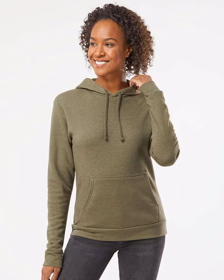 Unisex Malibu Hoodie Sweatshirt — Heather Military Green