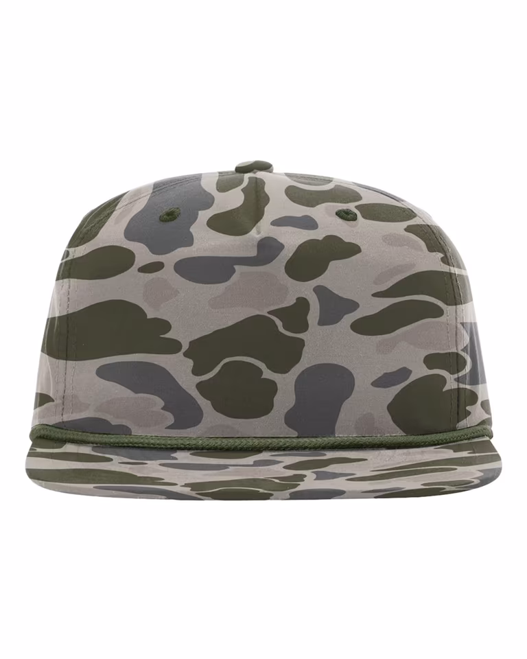 Printed Umpqua Gramps Cap — Marsh Duck Camo/ Olive Green