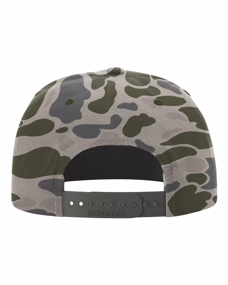 Printed Umpqua Gramps Cap — Marsh Duck Camo/ Olive Green