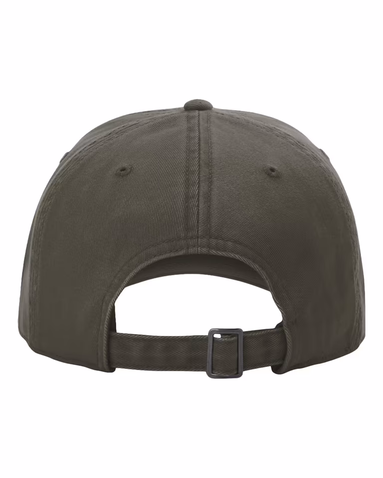 Peach Twill Dad Hat — Army Green