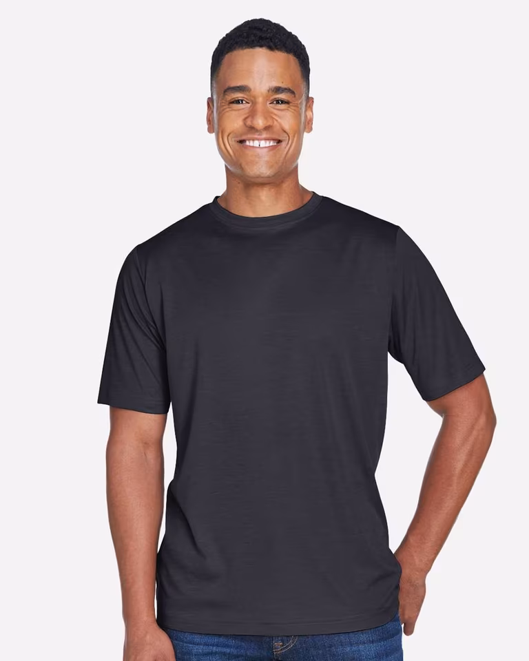 Men's Sonic Heather Performance T-Shirt — Black Heather
