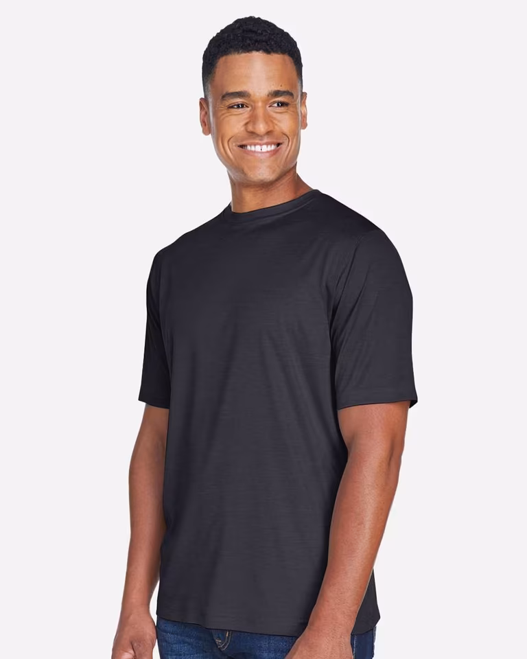 Men's Sonic Heather Performance T-Shirt — Black Heather