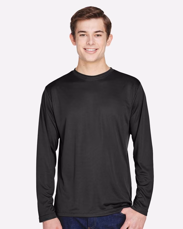 Men's Zone Performance Long Sleeve T-Shirt — Black