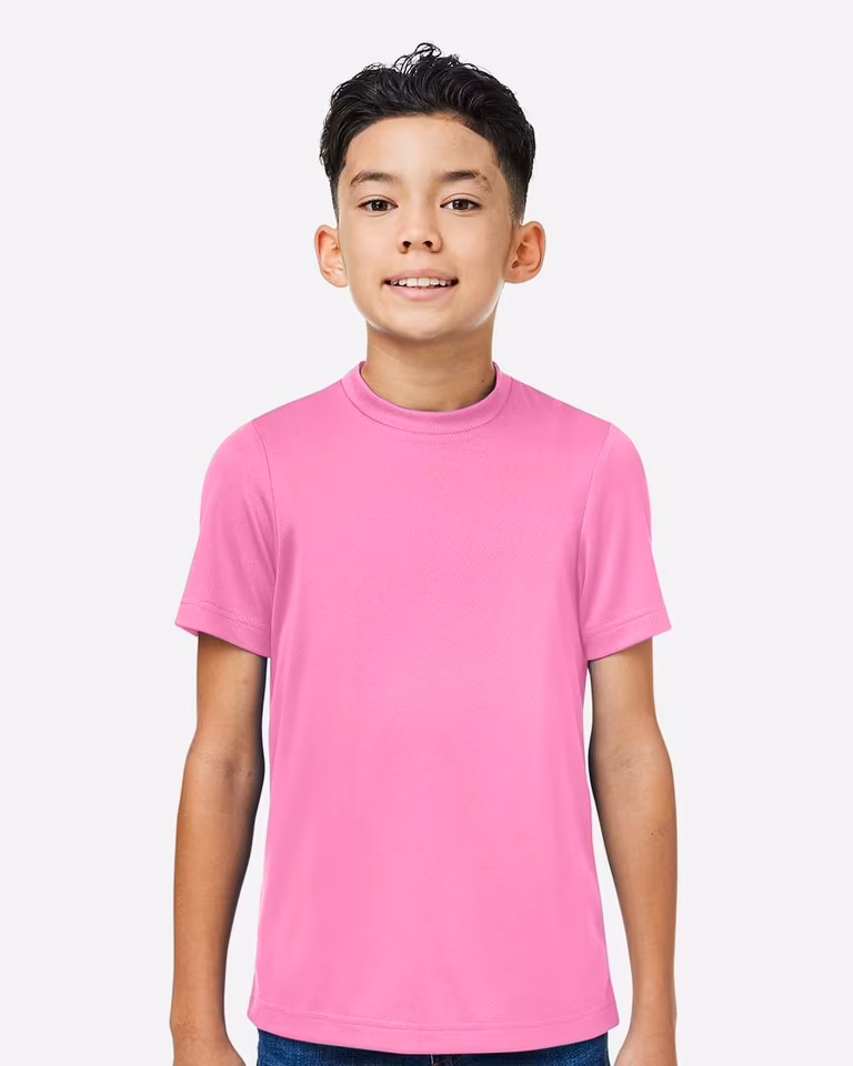 Youth Zone Performance Mesh T-Shirt — Sport Charity Pink