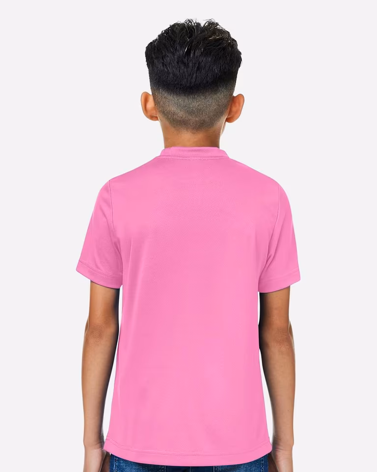 Youth Zone Performance Mesh T-Shirt — Sport Charity Pink