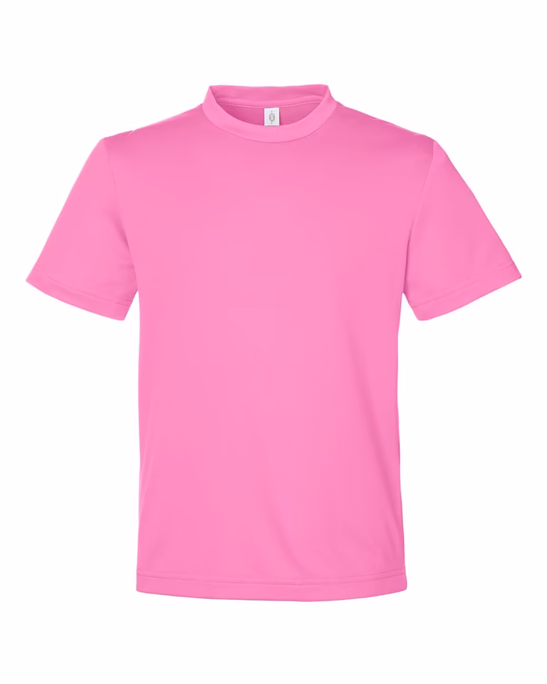 Youth Zone Performance Mesh T-Shirt — Sport Charity Pink