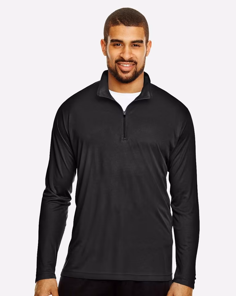 Men's Zone Performance Quarter-Zip Pullover — Black