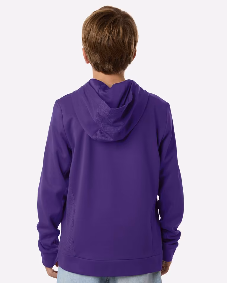Youth Squad Hooded Tech Fleece Pullover — Sport Purple