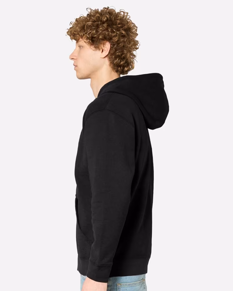 Unisex Premium Full-Zip Hoodie Sweatshirt — Black