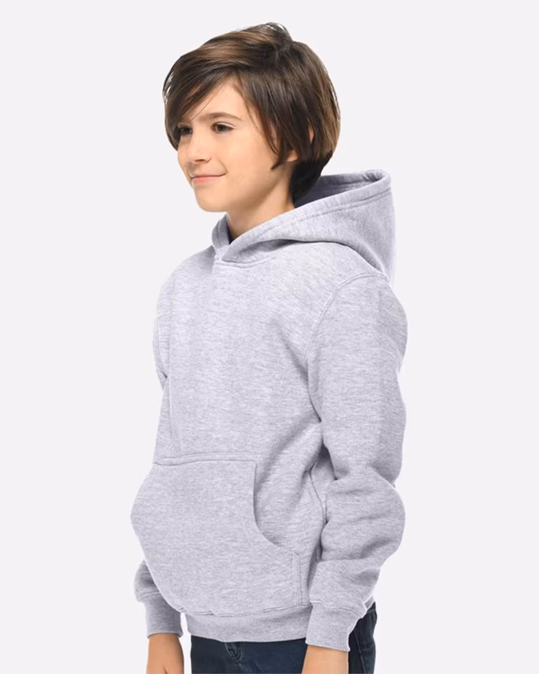 Youth Premium Hoodie Sweatshirt — Heather Grey