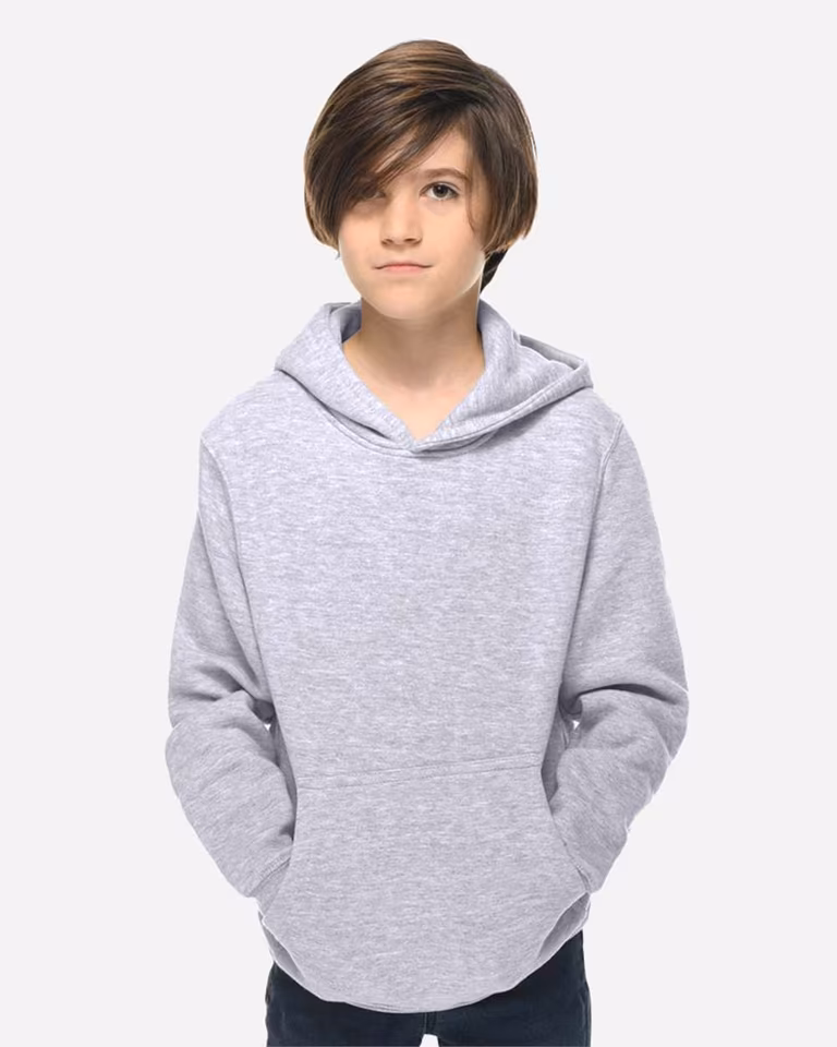 Youth Premium Hoodie Sweatshirt — Heather Grey