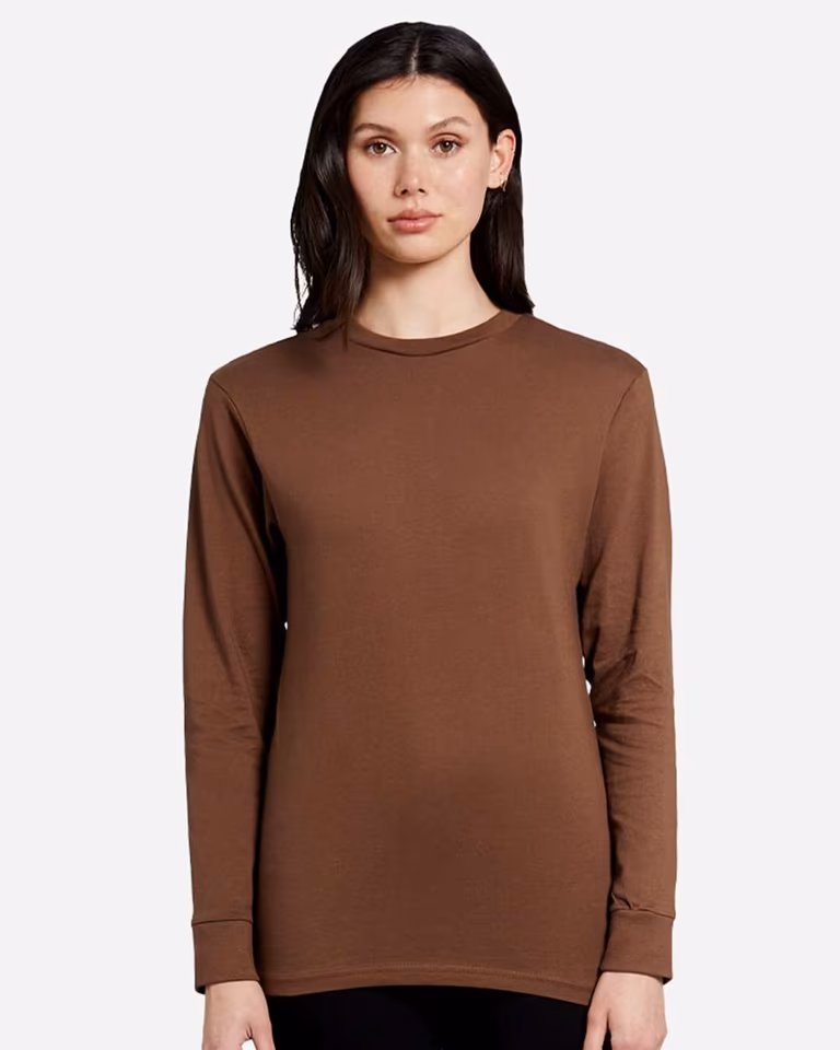 Unisex Heavyweight Long Sleeve Tee — Chestnut
