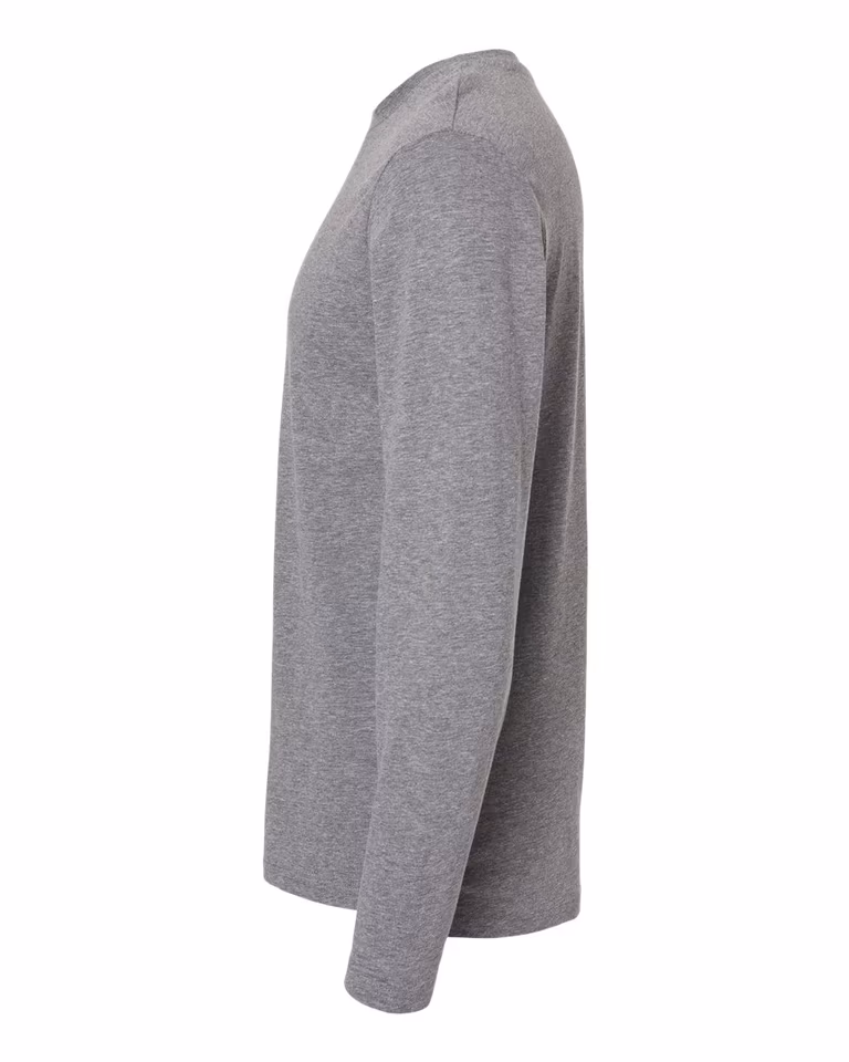 Unisex Fine Jersey Long Sleeve Tee — Granite Heather