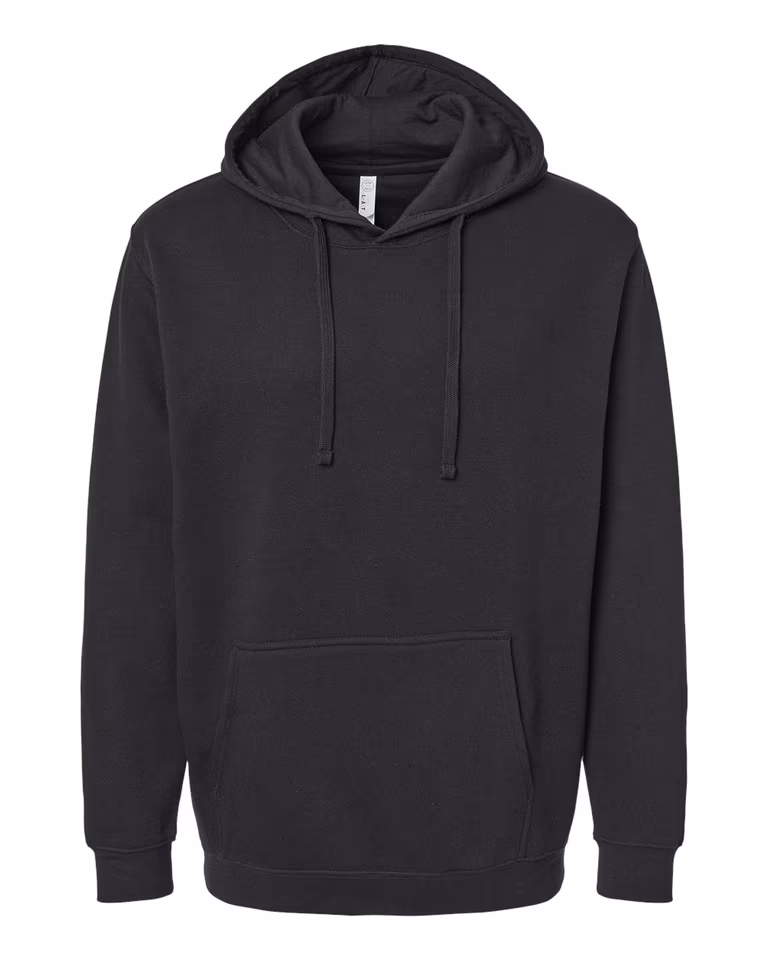 Unisex Elevated Fleece Hoodie Sweatshirt — Black