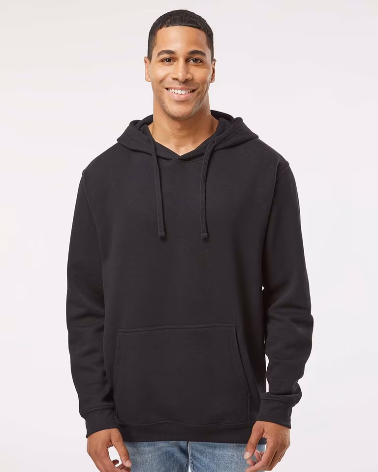 Unisex Elevated Fleece Hoodie Sweatshirt — Black
