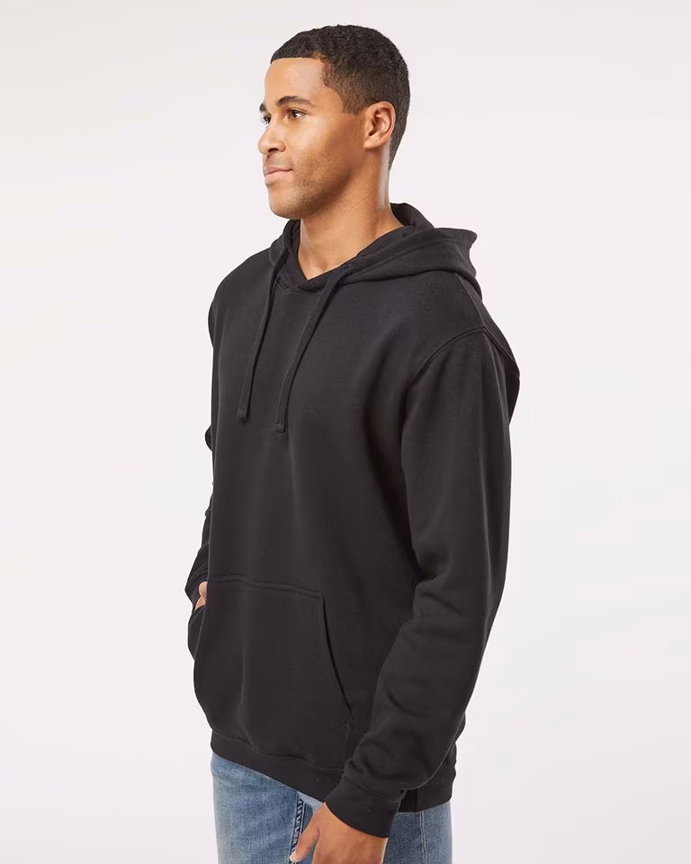 Unisex Elevated Fleece Hoodie Sweatshirt — Black