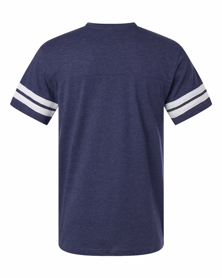 Unisex Football Fine Jersey Tee — Vintage True Navy/ Blended White