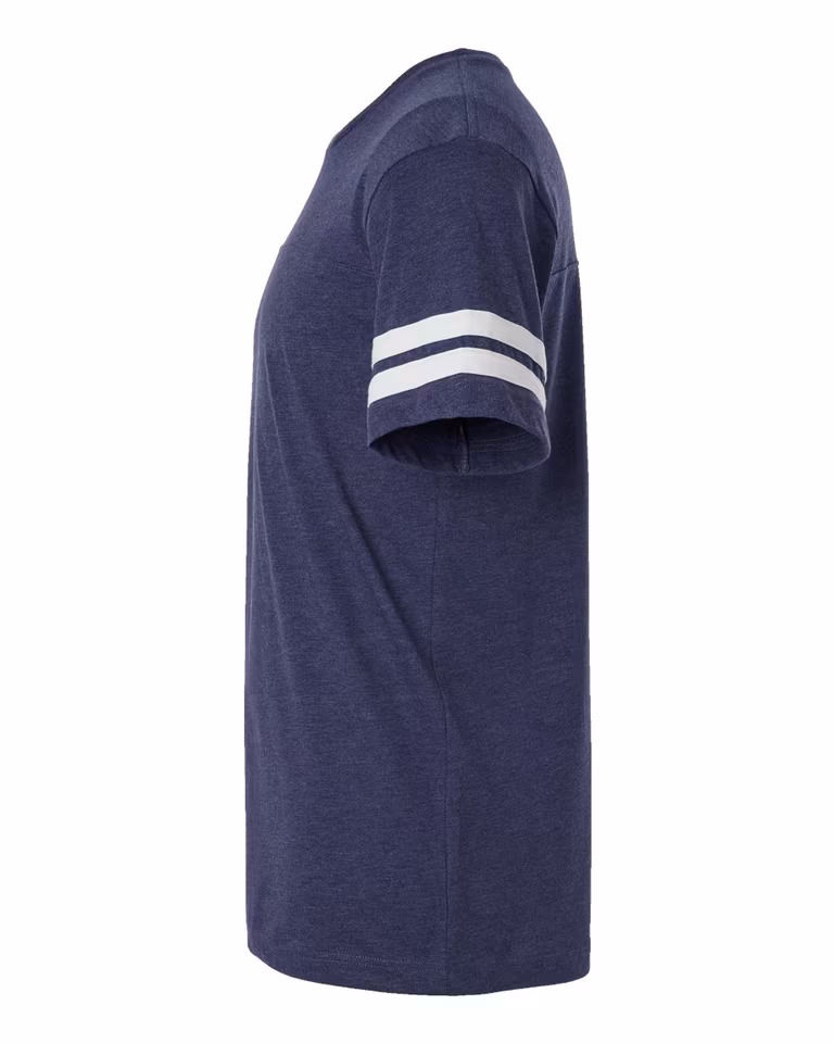 Unisex Football Fine Jersey Tee — Vintage True Navy/ Blended White