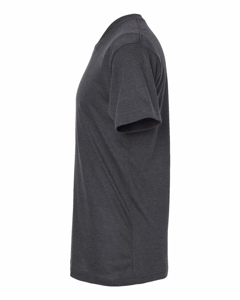 Men's Poly-Rich V-Neck T-Shirt — Heather Charcoal