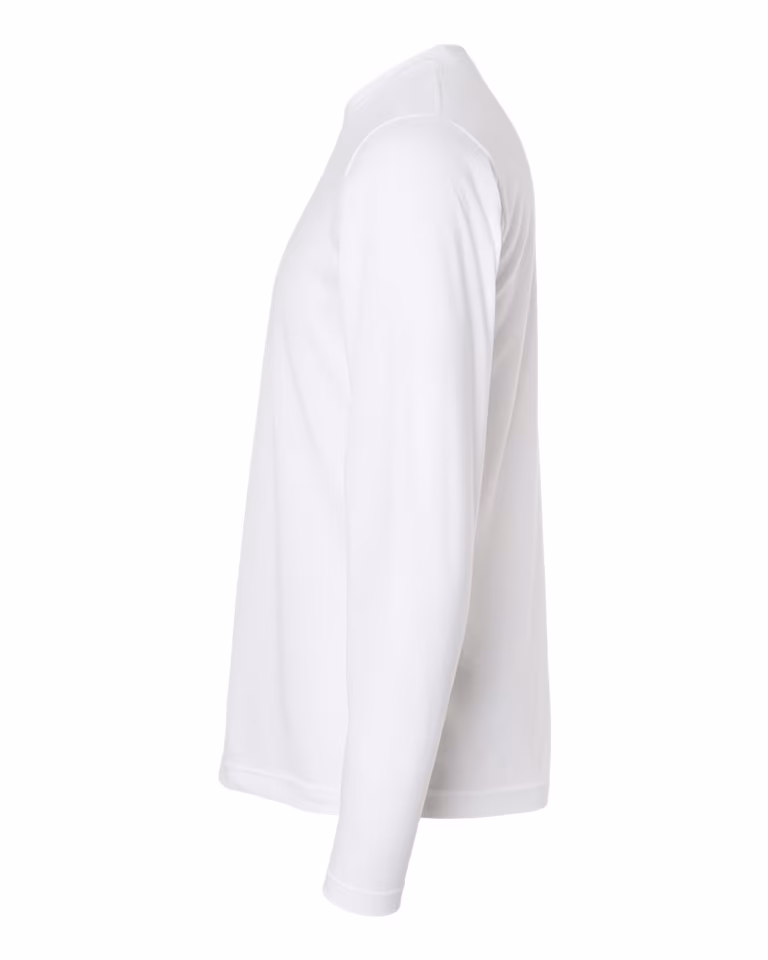 Unisex Poly-Rich Long Sleeve T-Shirt — White