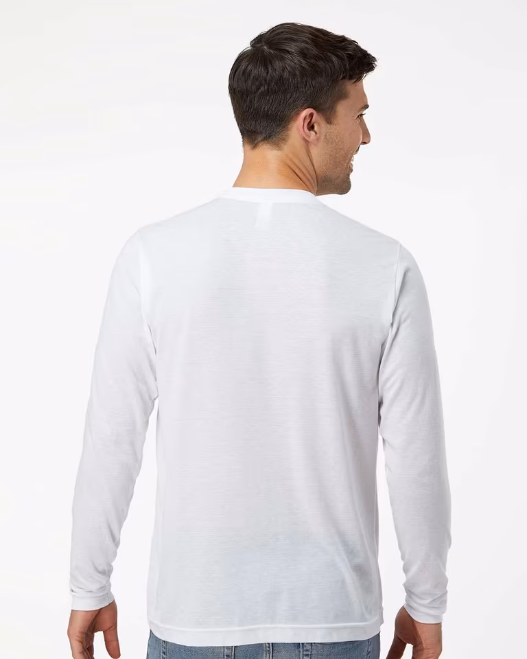 Unisex Poly-Rich Long Sleeve T-Shirt — White