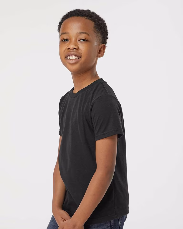 Youth Poly-Rich T-Shirt — Black
