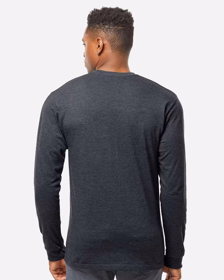 Unisex Heavyweight Jersey Long Sleeve T-Shirt — Heather Graphite