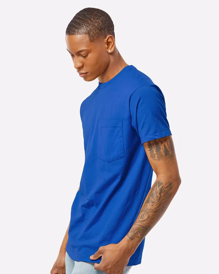Unisex Heavyweight Jersey Pocket T-Shirt — Royal