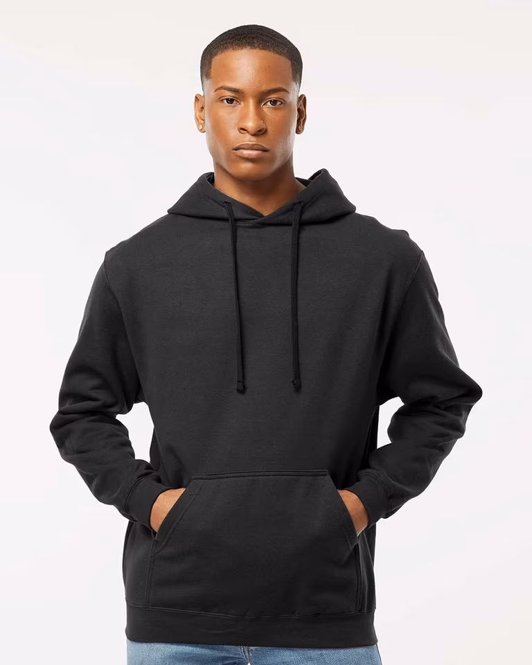Unisex Fleece Hooded Sweatshirt — Black