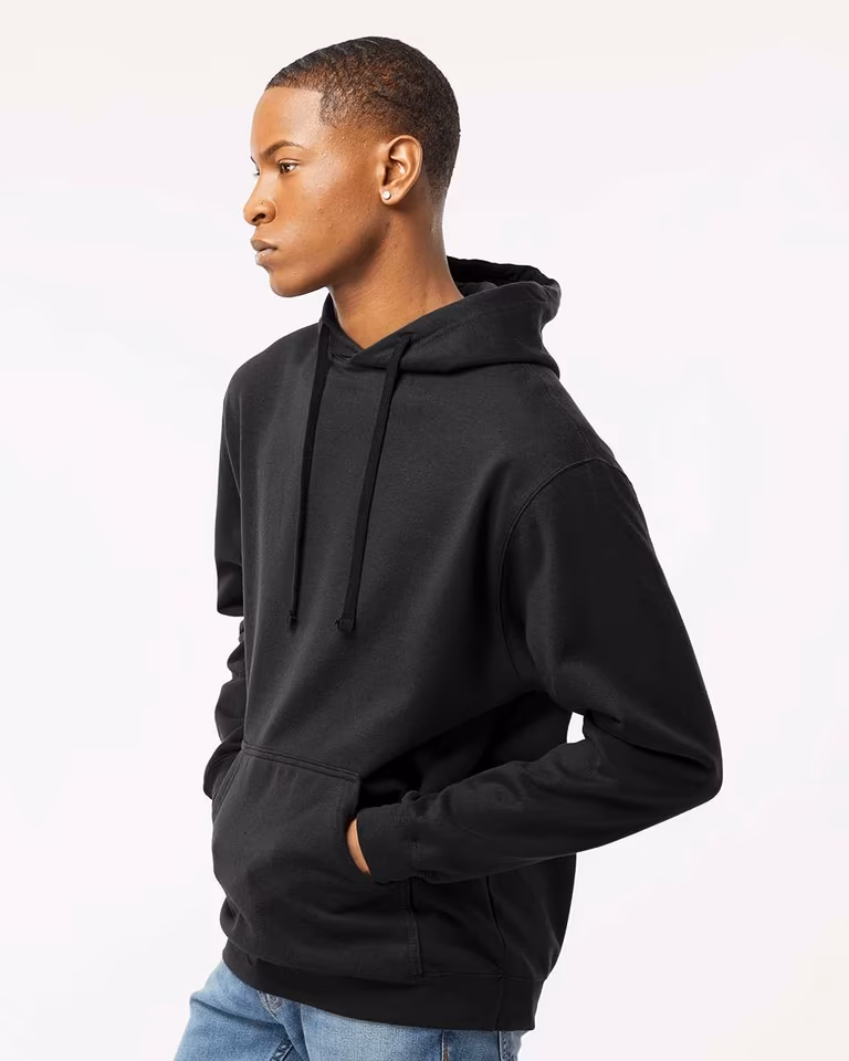 Unisex Fleece Hooded Sweatshirt — Black