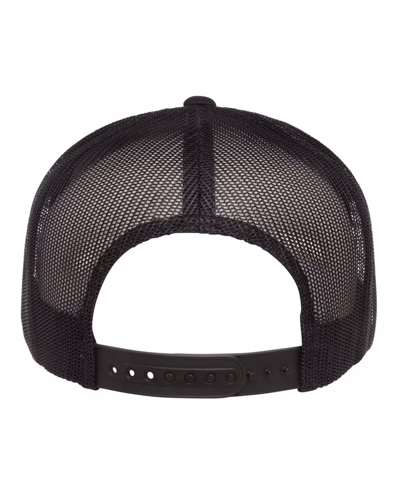 Classic Five-Panel Trucker Cap — Black